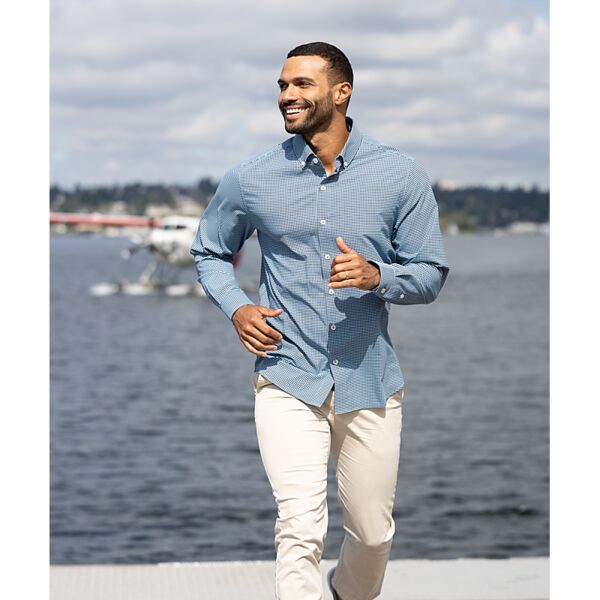 Cutter & Buck Cutter & Buck Skyline Epic Confidence Recycled Gingham Mens Big & Tall Long Sleeve Dress Shirt BCW00236 Cutter & Buck Skyline Epic Confidence Recycled Gingham Mens Big & Tall Long Sleeve Dress Shirt Thumbnail