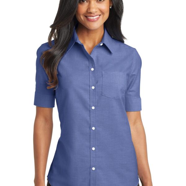 Port Authority Ladies Short Sleeve SuperPro  Oxford Shirt L659 Ladies Short Sleeve SuperPro  Oxford Shirt Thumbnail